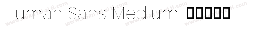 Human Sans Medium字体转换